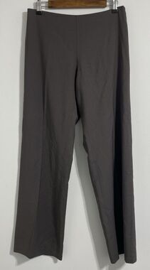 Eileen Fisher Pants Women's S Brown Gray Taupe Rye Wool Blend Side Zip 31X31.5